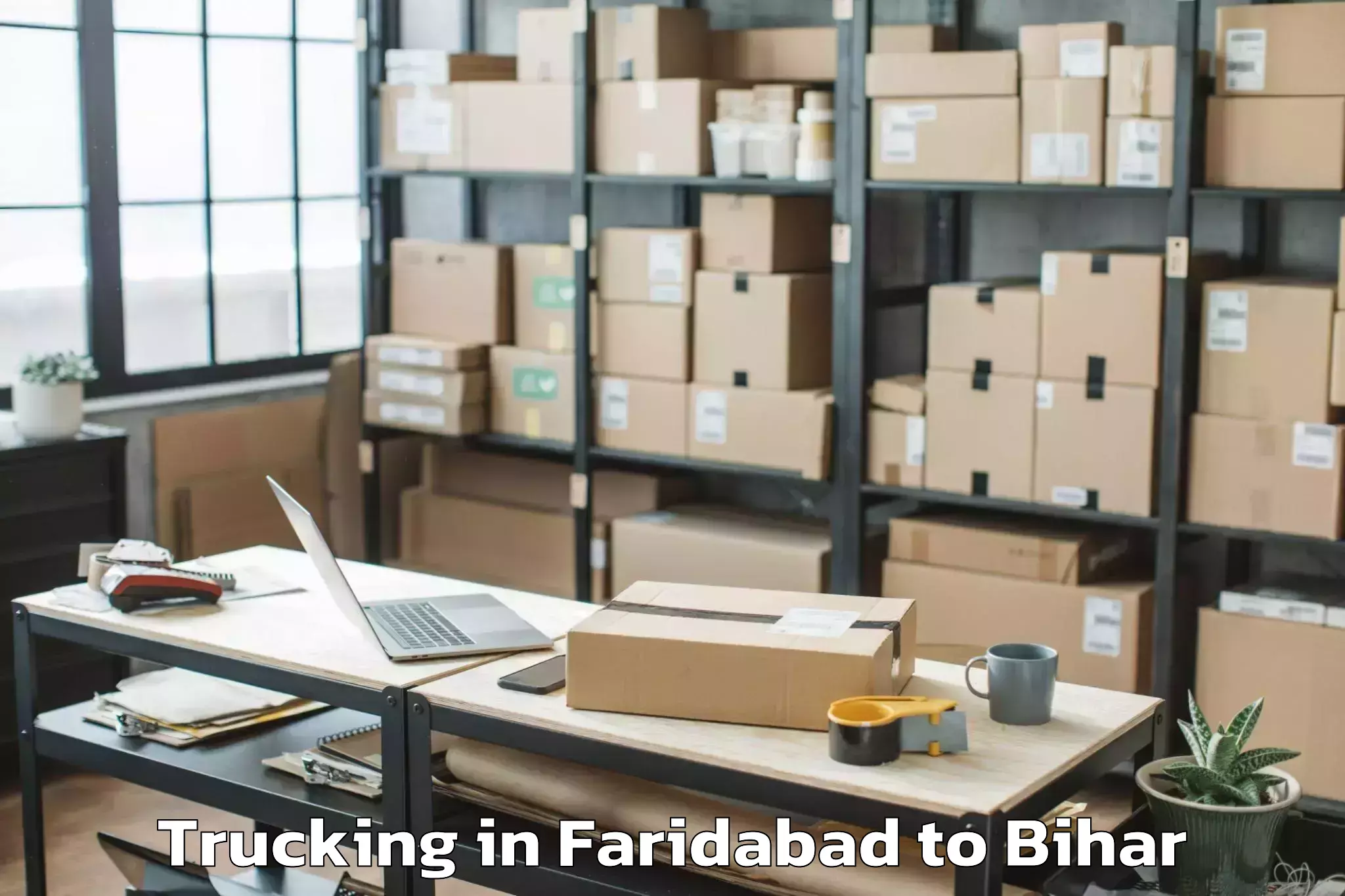 Top Faridabad to Hasanpura Trucking Available